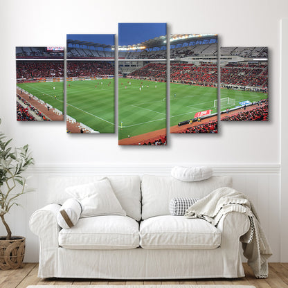 Ibaraki Kashima Stadium, Stadium Canvas, Sport Art, Gift for him, 5 Panel, Large Canvas, Canvas Print Wall Art