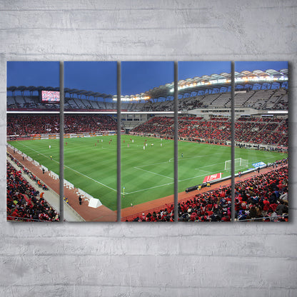 Ibaraki Kashima Stadium, Stadium Canvas, Sport Art, 5 Panel B, Extra Large Canvas, Canvas Print Wall Art