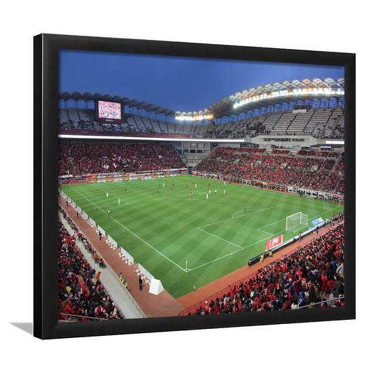 Ibaraki Kashima Stadium, Stadium Canvas, Sport Art, Gift for him, Framed Art Print Wall Decor, Picture Framed