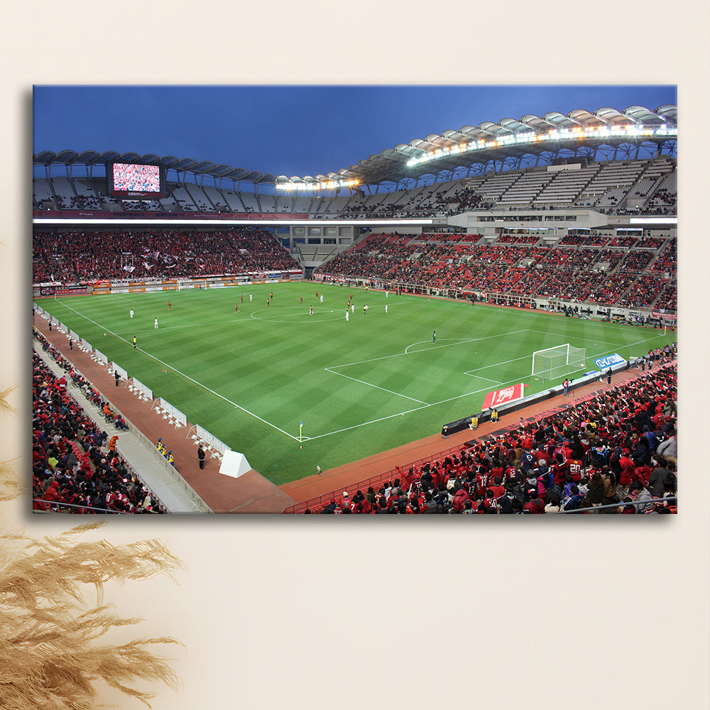 Ibaraki Kashima Stadium, Stadium Canvas, Sport Art, Gift for him, Man Cave Decor, Art Print, Canvas Print Wall Art