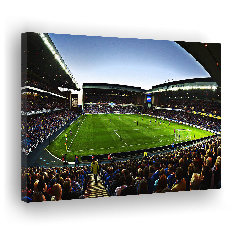 Ibrox Football Stadium, Stadium Canvas, Sport Art, Gift for him, Man Cave Decor, Art Print, Canvas Print Wall Art
