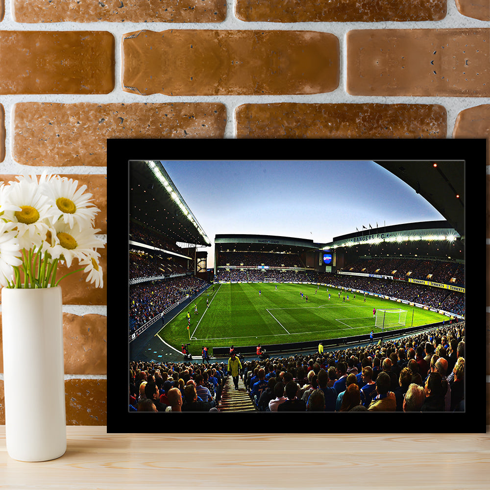 Ibrox Football Stadium, Stadium Canvas, Sport Art, Gift for him, Framed Art Print Wall Decor, Picture Framed