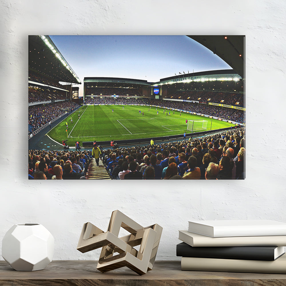 Ibrox Football Stadium, Stadium Canvas, Sport Art, Gift for him, Man Cave Decor, Art Print, Canvas Print Wall Art