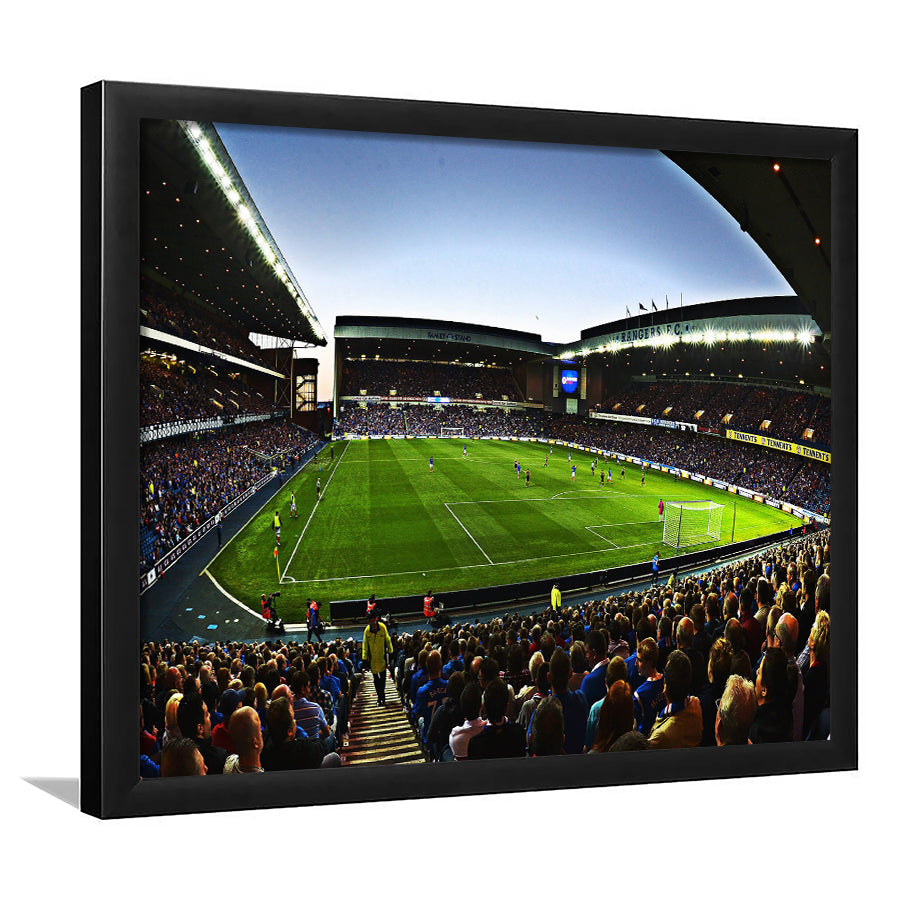 Ibrox Football Stadium, Stadium Canvas, Sport Art, Gift for him, Framed Art Print Wall Decor, Picture Framed