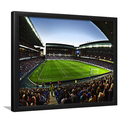 Ibrox Football Stadium, Stadium Canvas, Sport Art, Gift for him, Framed Art Print Wall Decor, Picture Framed