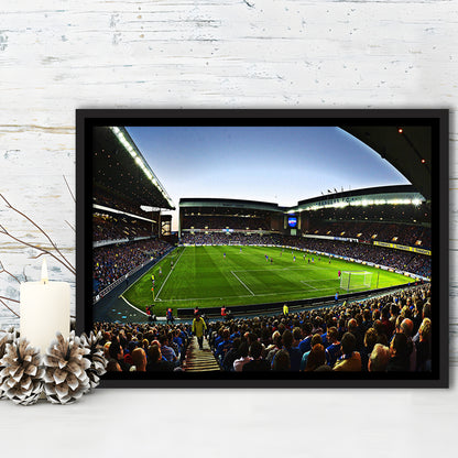 Ibrox Football Stadium, Stadium Canvas, Sport Art, Framed Canvas Print Wall Art, Floating Frame