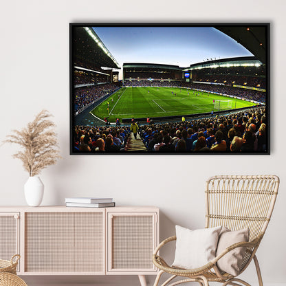 Ibrox Football Stadium, Stadium Canvas, Sport Art, Framed Canvas Print Wall Art, Floating Frame