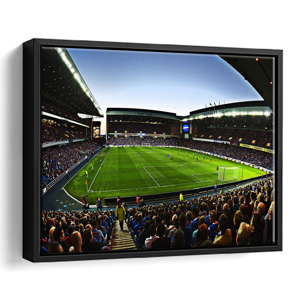 Ibrox Football Stadium, Stadium Canvas, Sport Art, Framed Canvas Print Wall Art, Floating Frame