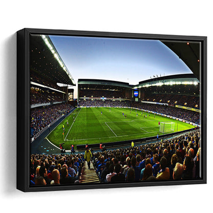 Ibrox Football Stadium, Stadium Canvas, Sport Art, Framed Canvas Print Wall Art, Floating Frame