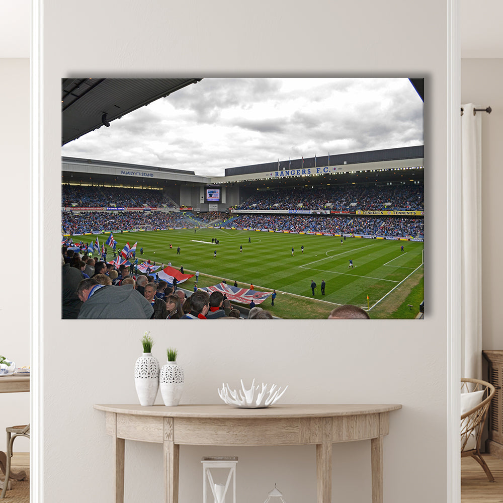 Ibrox Stadium, Stadium Canvas, Sport Art, Gift for him, Man Cave Decor, Art Print, Canvas Print Wall Art