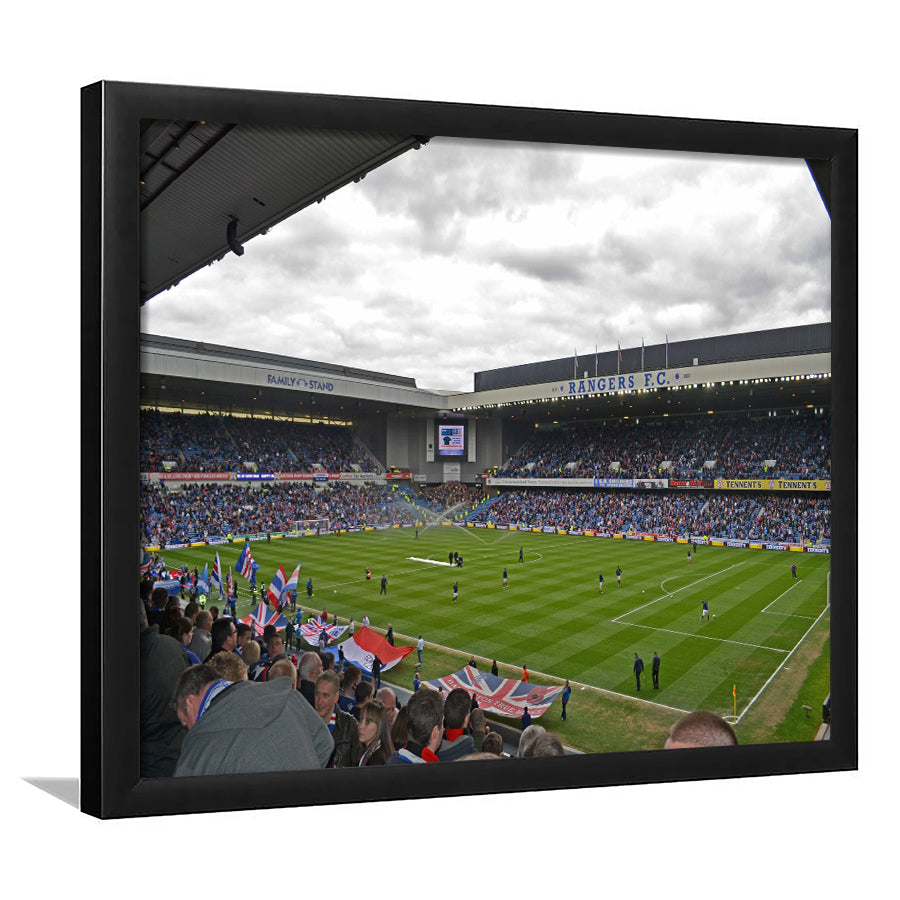 Ibrox Stadium, Stadium Canvas, Sport Art, Gift for him, Framed Art Print Wall Decor, Picture Framed