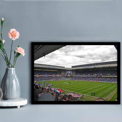 Ibrox Stadium, Stadium Canvas, Sport Art, Gift for him, Framed Art Print Wall Decor, Picture Framed