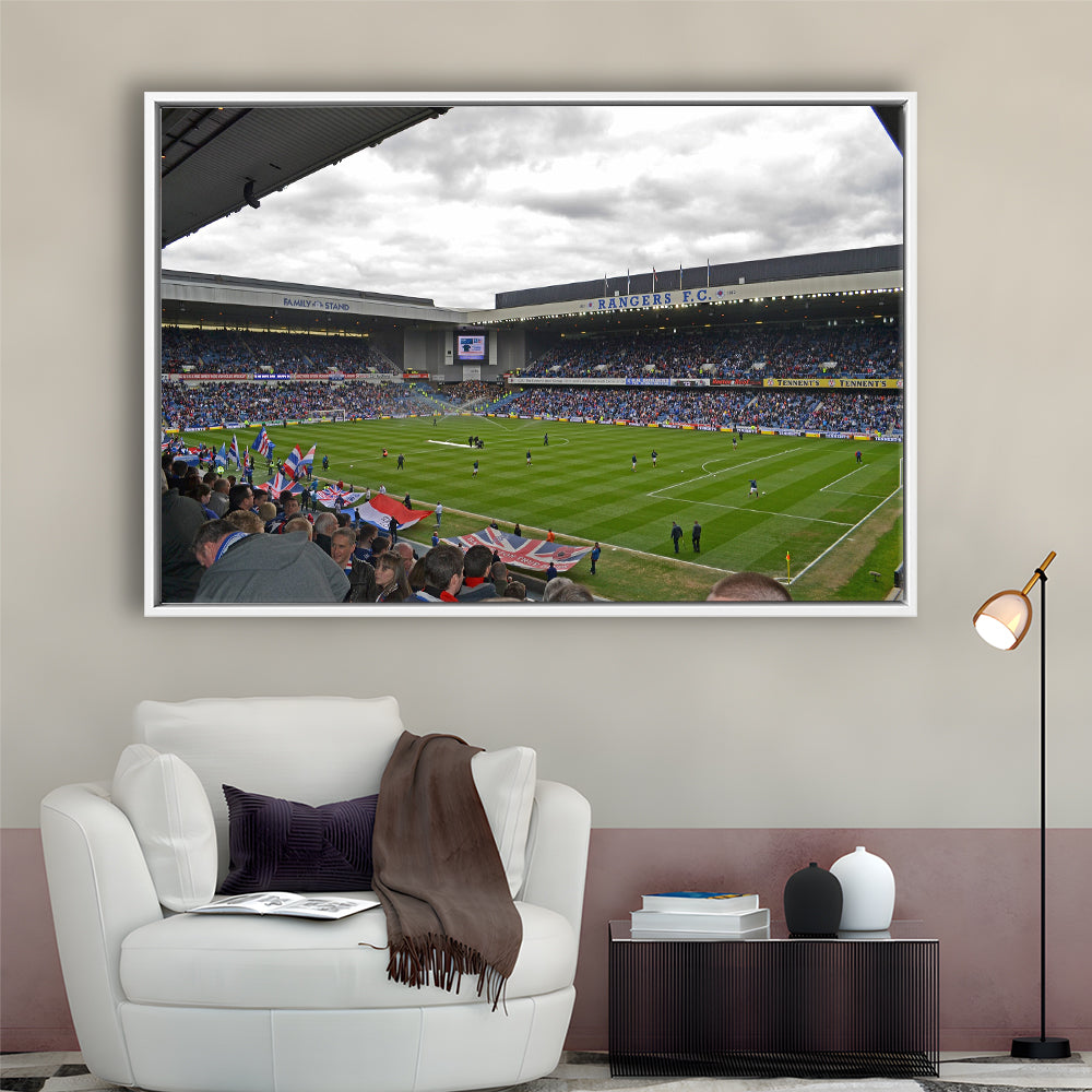 Ibrox Stadium, Stadium Canvas, Sport Art, Framed Canvas Print Wall Art, Floating Frame