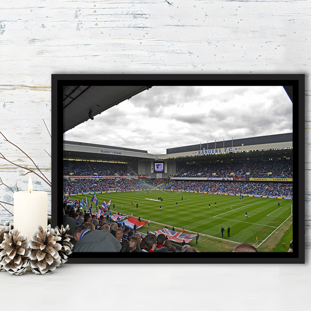 Ibrox Stadium, Stadium Canvas, Sport Art, Framed Canvas Print Wall Art, Floating Frame