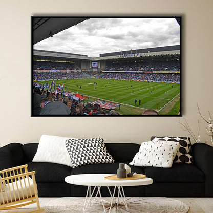 Ibrox Stadium, Stadium Canvas, Sport Art, Framed Canvas Print Wall Art, Floating Frame