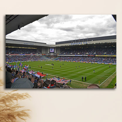 Ibrox Stadium, Stadium Canvas, Sport Art, Gift for him, Man Cave Decor, Art Print, Canvas Print Wall Art