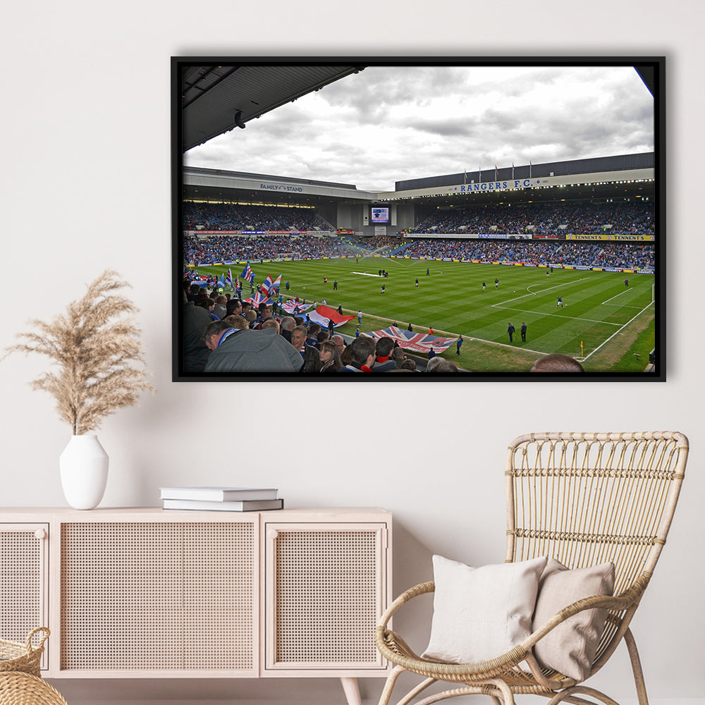 Ibrox Stadium, Stadium Canvas, Sport Art, Framed Canvas Print Wall Art, Floating Frame