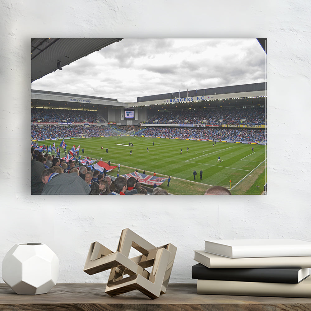 Ibrox Stadium, Stadium Canvas, Sport Art, Gift for him, Man Cave Decor, Art Print, Canvas Print Wall Art
