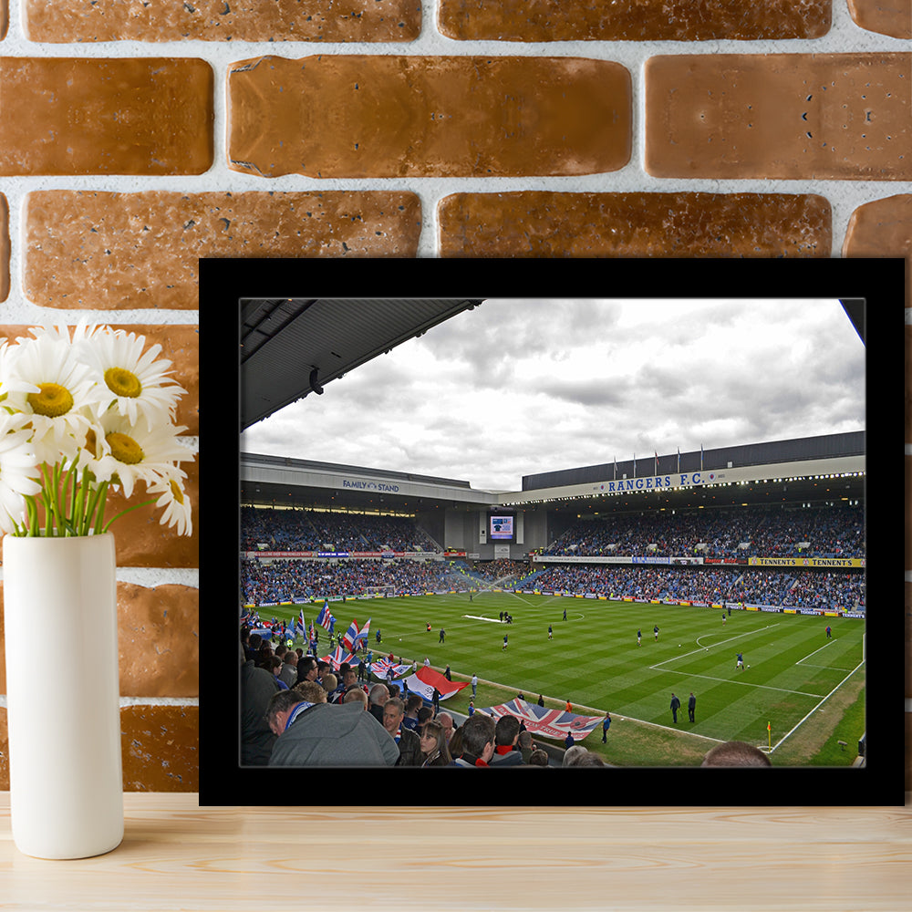 Ibrox Stadium, Stadium Canvas, Sport Art, Gift for him, Framed Art Print Wall Decor, Picture Framed