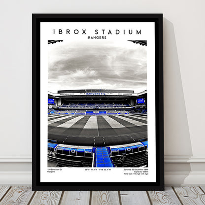 Ibrox Stadium, Rangers Stadium Wall Art Print, Scottish Football Decor 1, Framed Canvas Prints Wall Art
