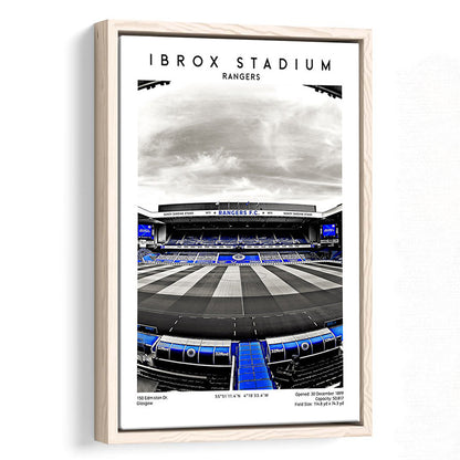 Ibrox Stadium, Rangers Stadium Wall Art Print, Scottish Football Decor 1, Framed Canvas Prints Wall Art