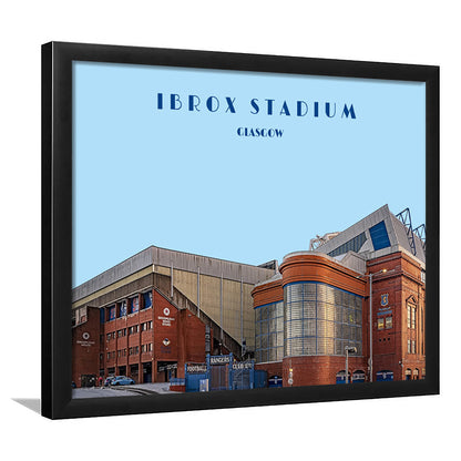 Ibrox Stadium Print, Rangers Football Wall Art, Scottish Soccer, Sport Art Print, Framed Art Print Wall Decor