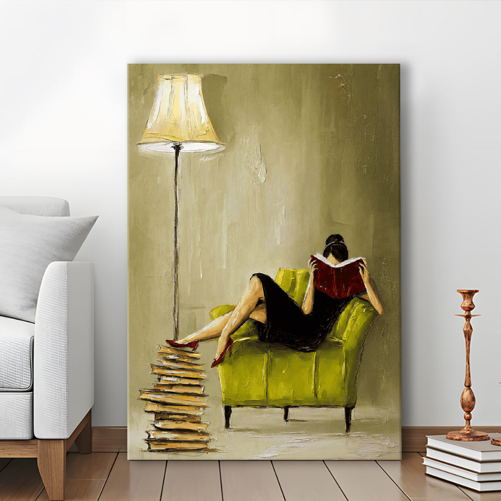 Impressionist Art  Lime Chair Leisure Wall Art Print, Canvas Print, Canvas Decor