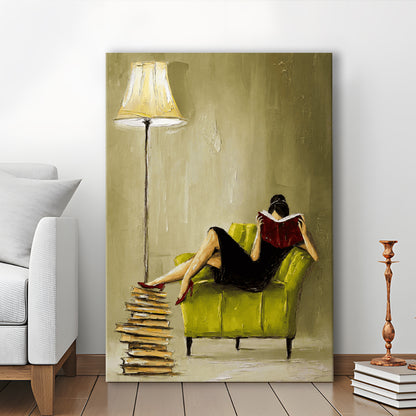 Impressionist Art  Lime Chair Leisure Wall Art Print, Canvas Print, Canvas Decor