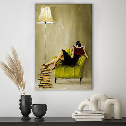 Impressionist Art  Lime Chair Leisure Wall Art Print, Canvas Print, Canvas Decor