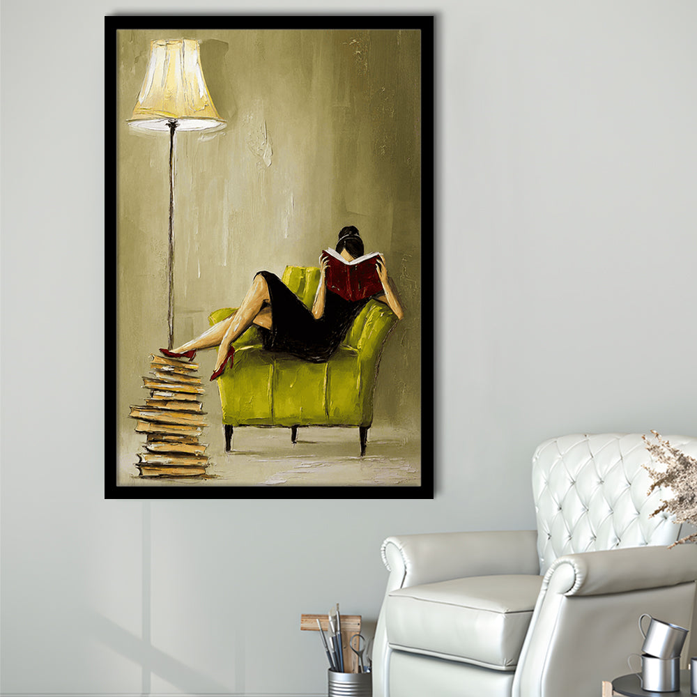 Impressionist Art  Lime Chair Leisure Wall Art Print, Framed Art Print, Fine Art Print