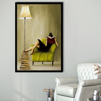 Impressionist Art  Lime Chair Leisure Wall Art Print, Framed Art Print, Fine Art Print