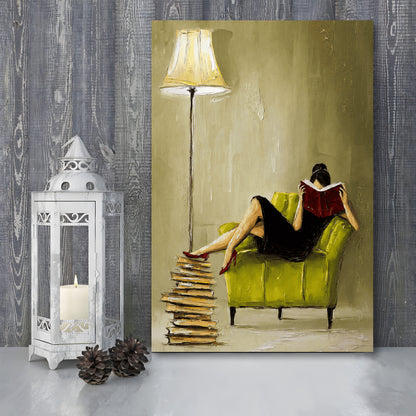 Impressionist Art  Lime Chair Leisure Wall Art Print, Canvas Print, Canvas Decor