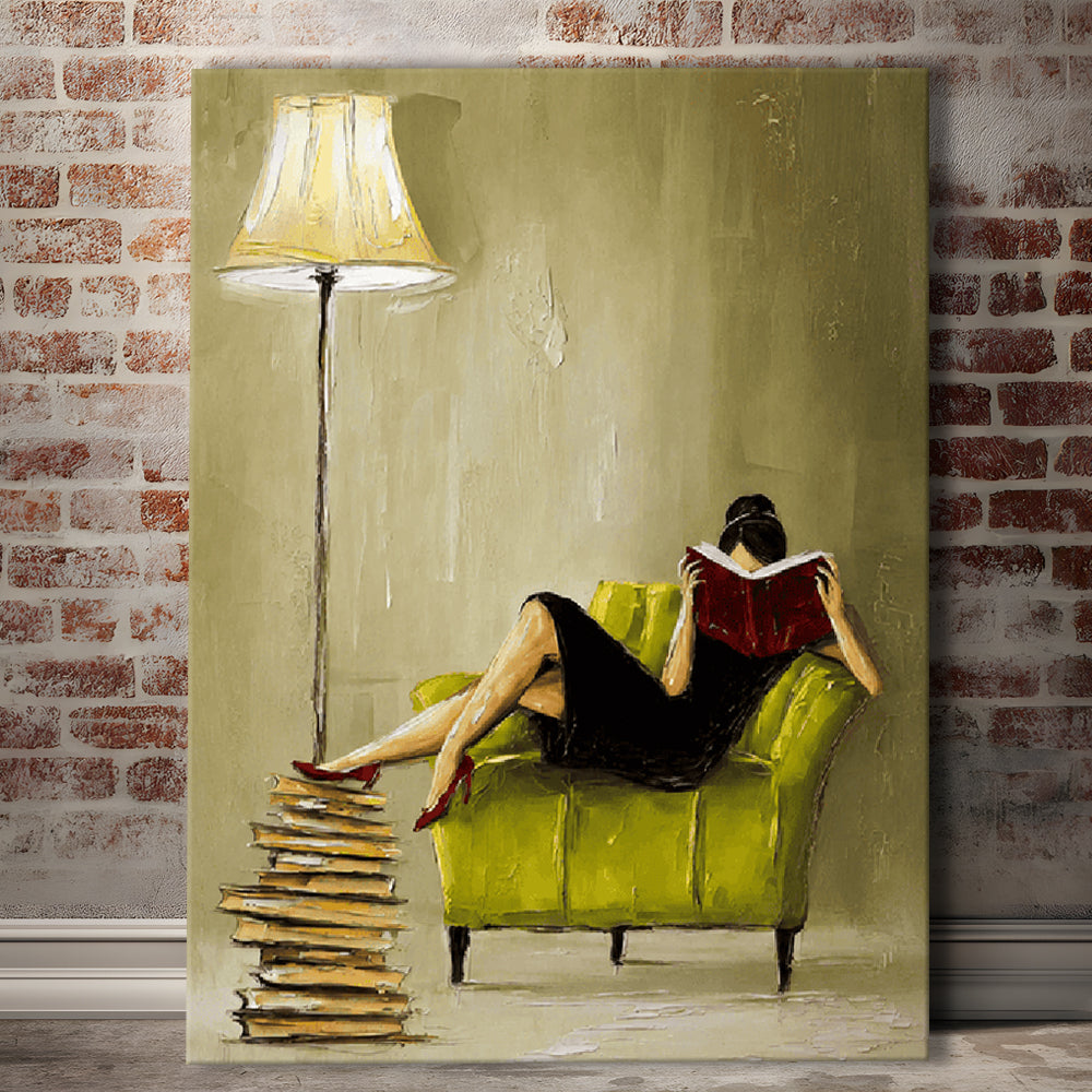 Impressionist Art  Lime Chair Leisure Wall Art Print, Canvas Print, Canvas Decor