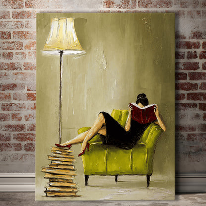 Impressionist Art  Lime Chair Leisure Wall Art Print, Canvas Print, Canvas Decor