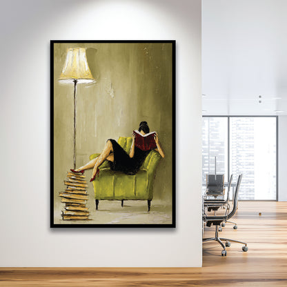 Impressionist Art  Lime Chair Leisure Wall Art Print, Framed Art Print, Fine Art Print