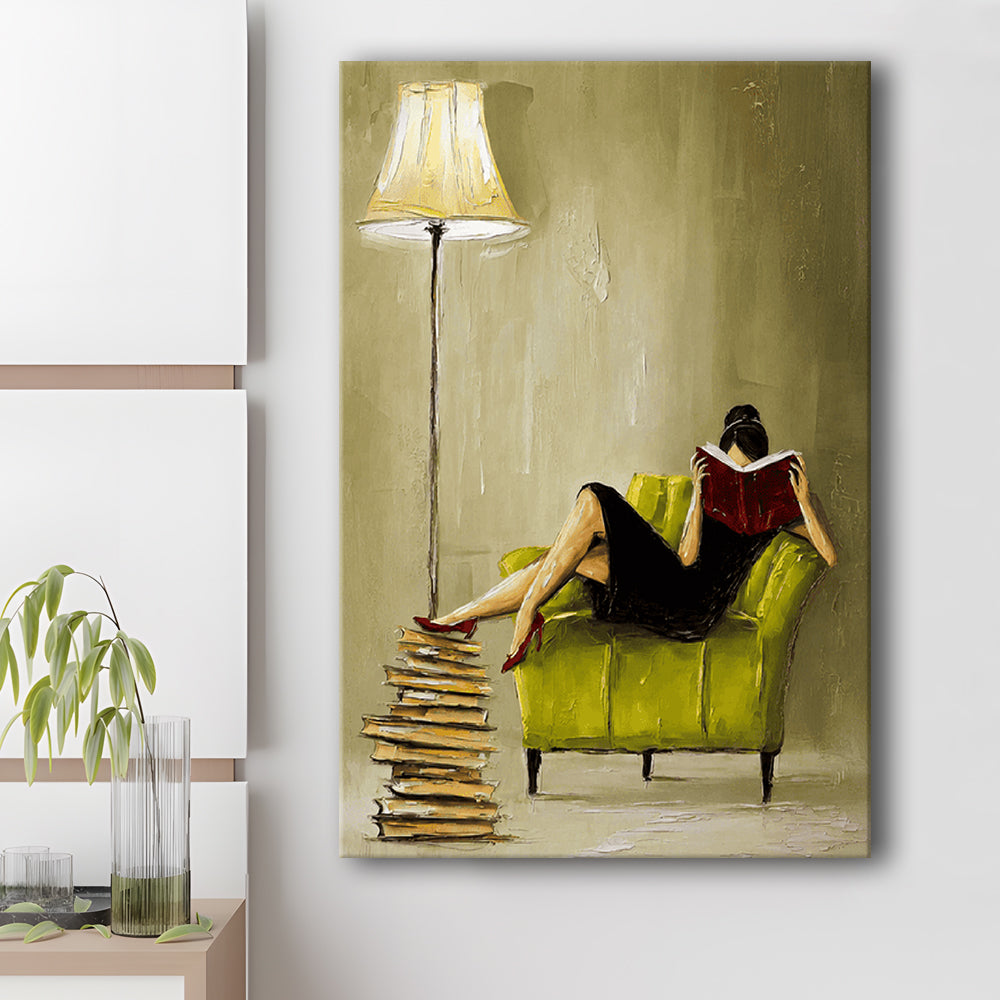 Impressionist Art  Lime Chair Leisure Wall Art Print, Canvas Print, Canvas Decor