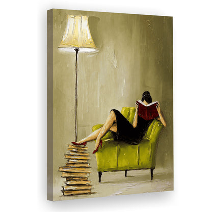 Impressionist Art  Lime Chair Leisure Wall Art Print, Canvas Print, Canvas Decor