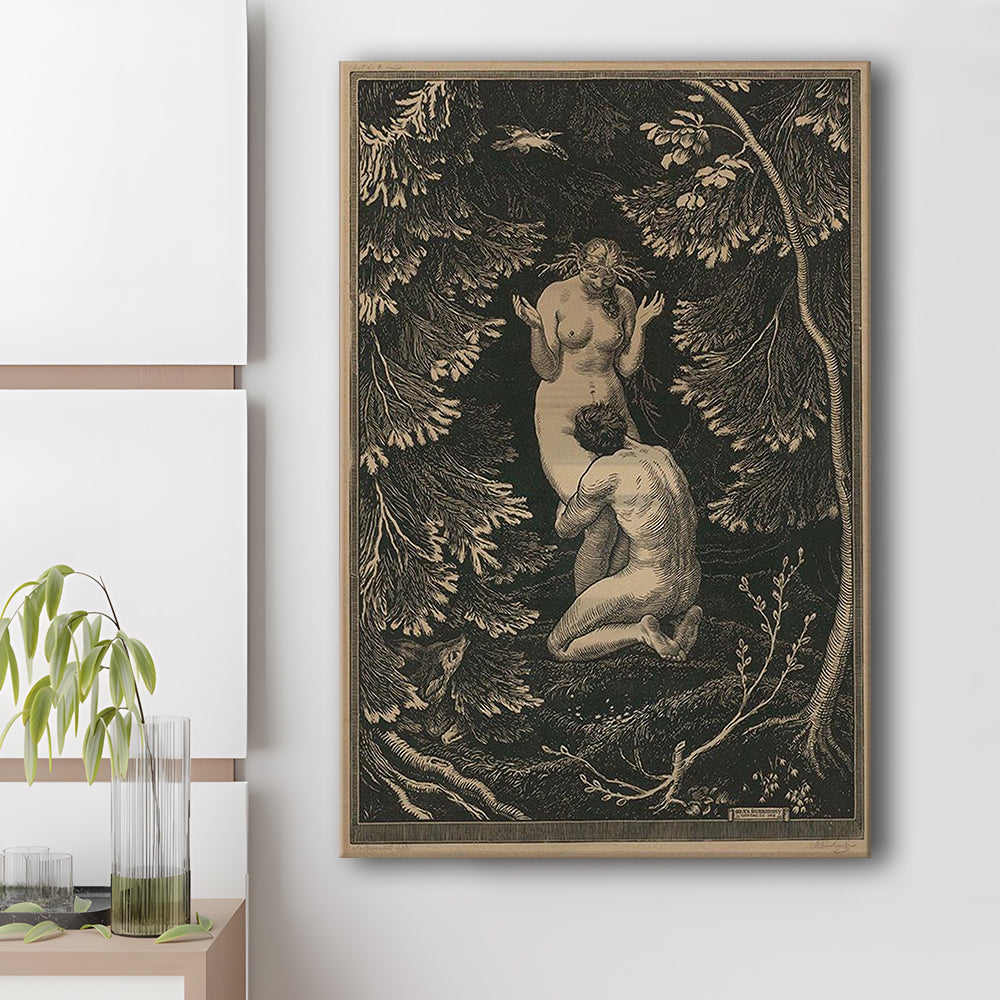 In Paradise By Max Svabinsky Wall Art Decor, The Fruit Was Never An Apple, Eros Fantasy, Canvas Print, Canvas Decor