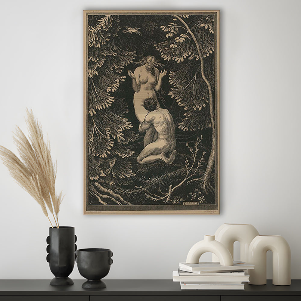 In Paradise By Max Svabinsky Wall Art Decor, The Fruit Was Never An Apple, Eros Fantasy, Canvas Print, Canvas Decor