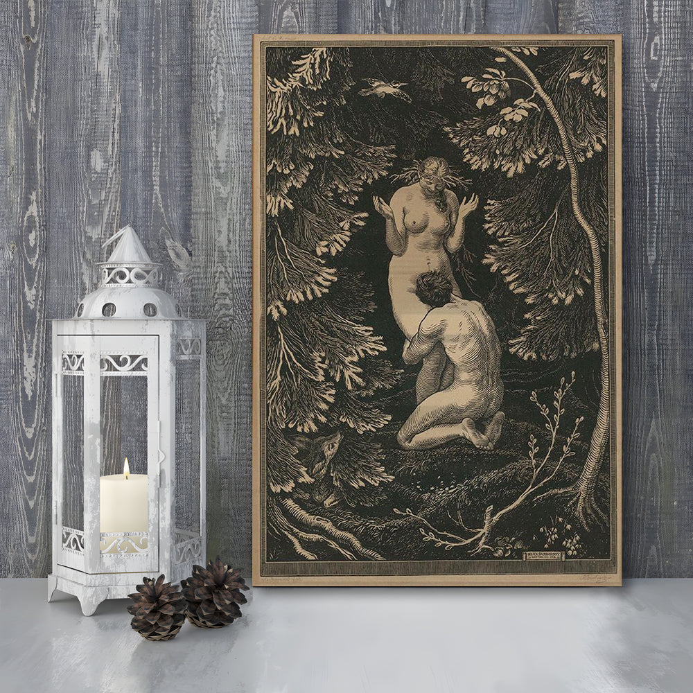 In Paradise By Max Svabinsky Wall Art Decor, The Fruit Was Never An Apple, Eros Fantasy, Canvas Print, Canvas Decor
