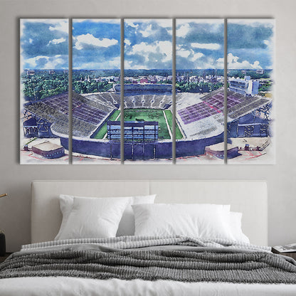Independence Stadium, Independence Bowl Watercolor, Sport Art, Extra Large Canvas Print Wall Art