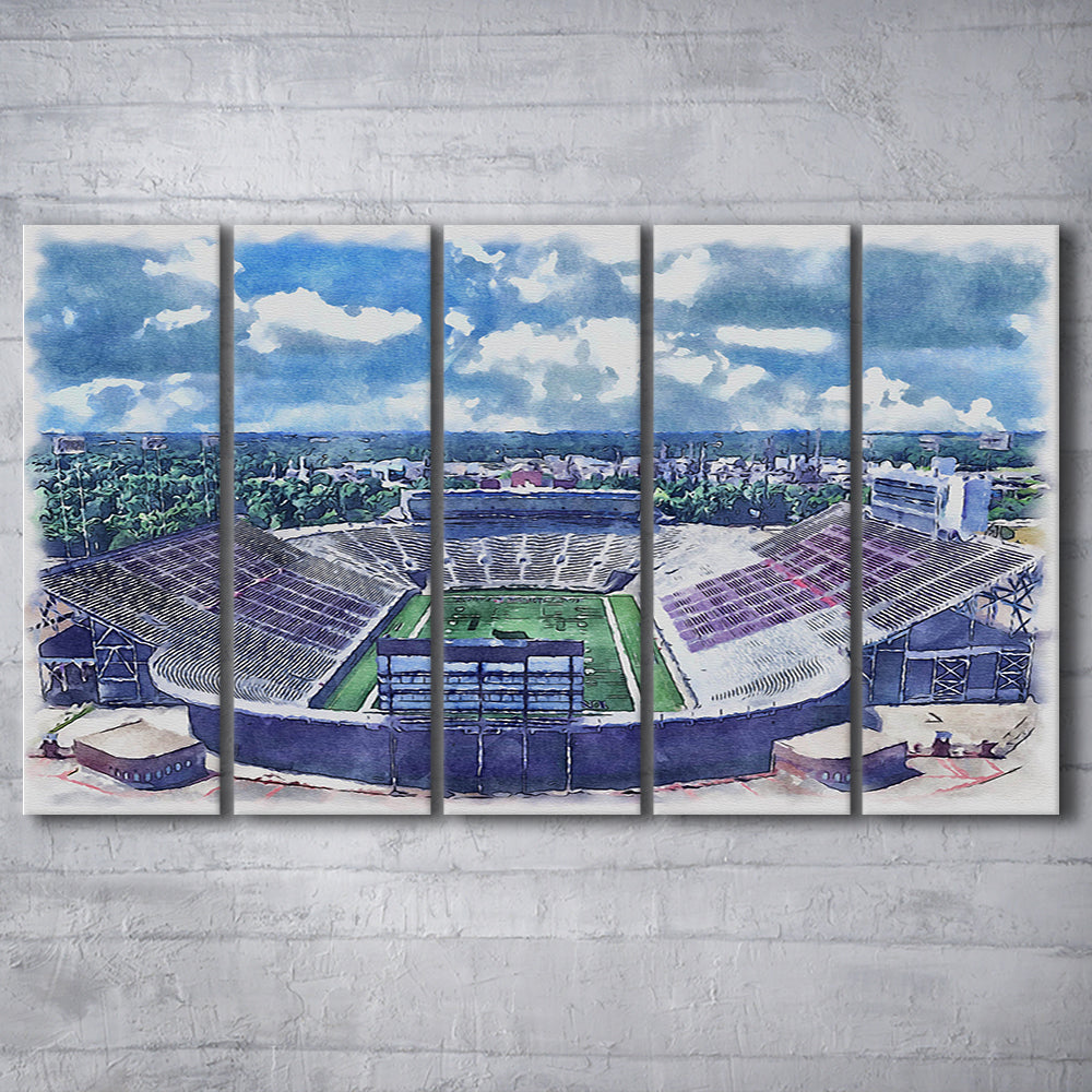 Independence Stadium, Independence Bowl Watercolor, Sport Art, Extra Large Canvas Print Wall Art