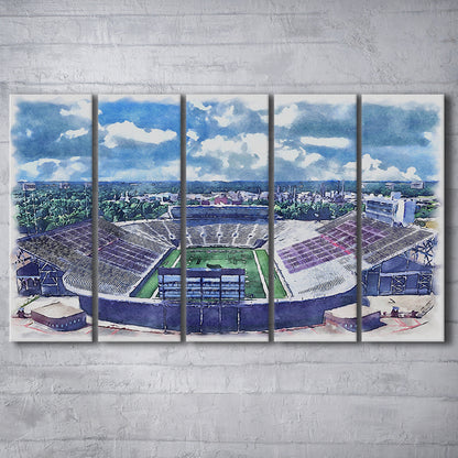 Independence Stadium, Independence Bowl Watercolor, Sport Art, Extra Large Canvas Print Wall Art