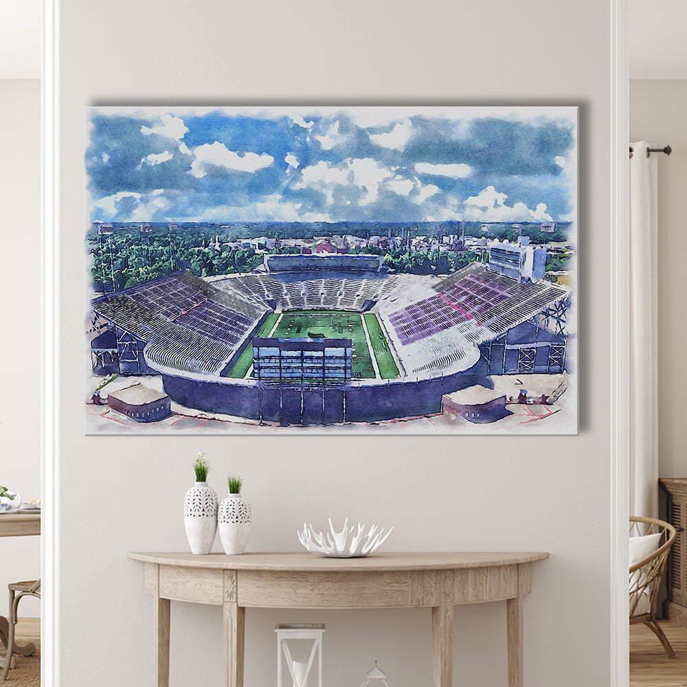 Independence Stadium, Independence Bowl Watercolor, Sport Art, Gifts for him, Canvas Print Wall Art