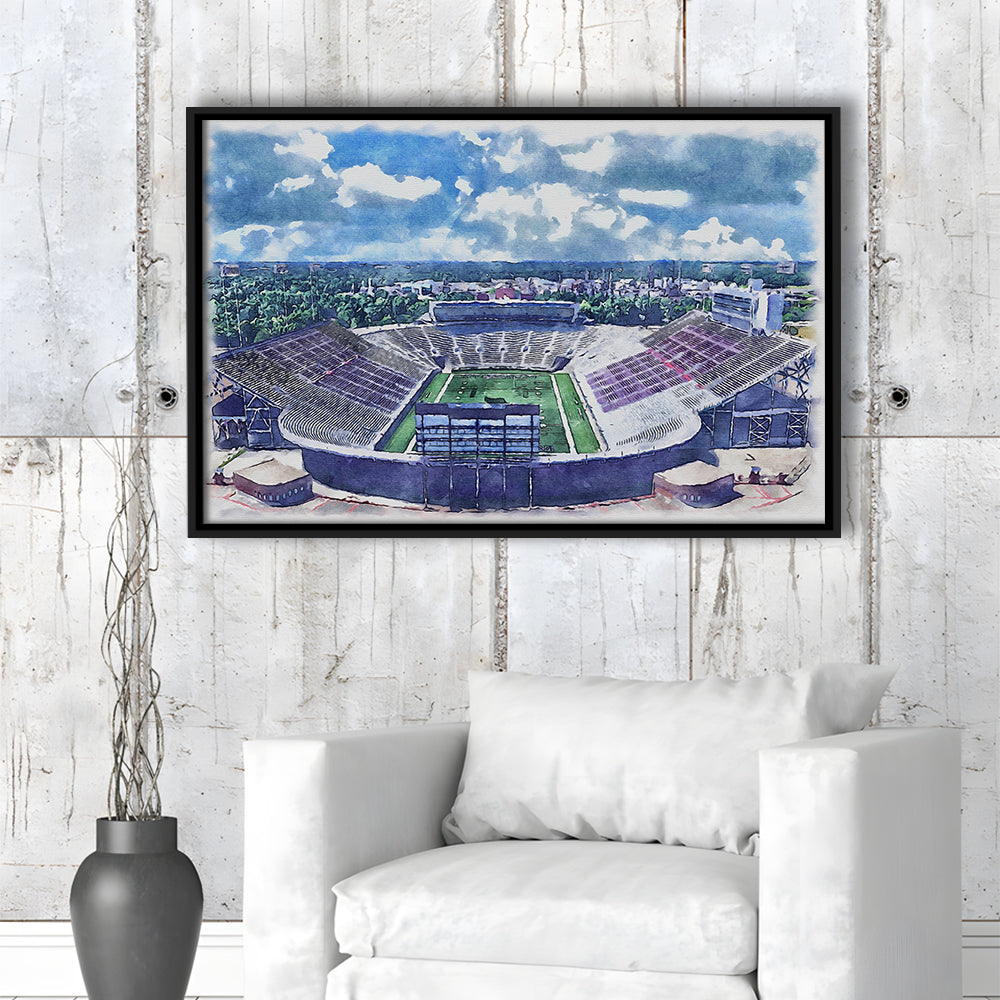 Independence Stadium, Independence Bowl Watercolor, Sport Gift Art, Framed Canvas Print Wall Art