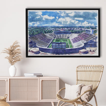 Independence Stadium, Independence Bowl Watercolor, Sport Gift Art, Framed Canvas Print Wall Art