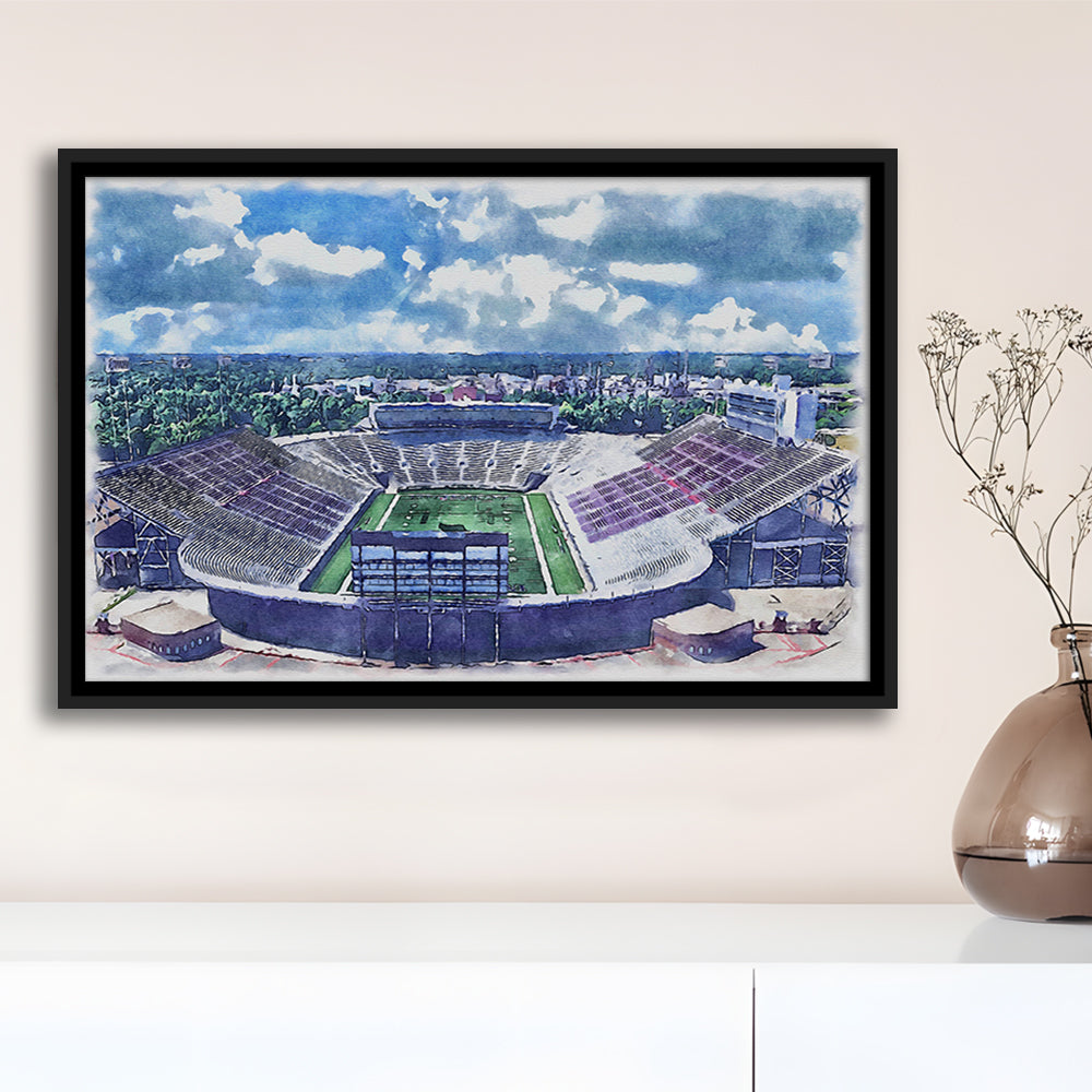Independence Stadium, Independence Bowl Watercolor, Sport Gift Art, Framed Canvas Print Wall Art