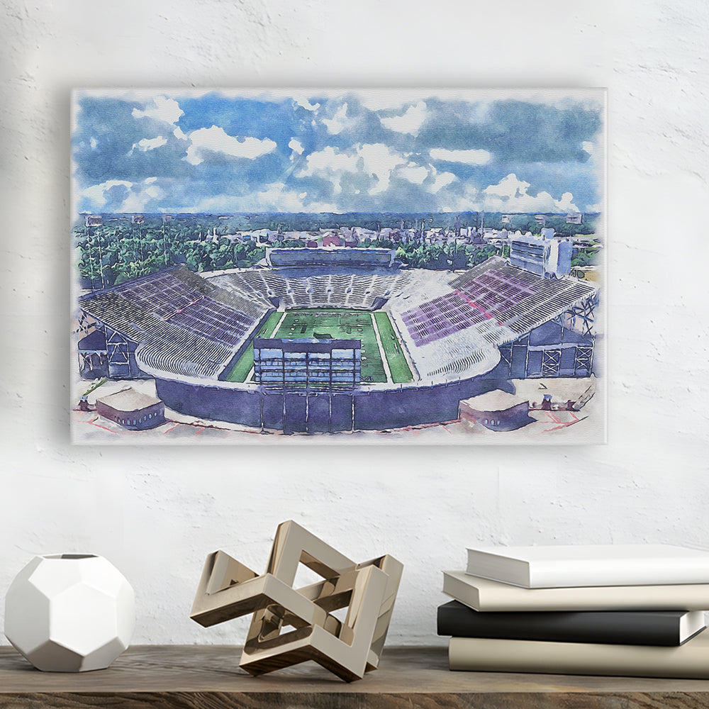 Independence Stadium, Independence Bowl Watercolor, Sport Art, Gifts for him, Canvas Print Wall Art