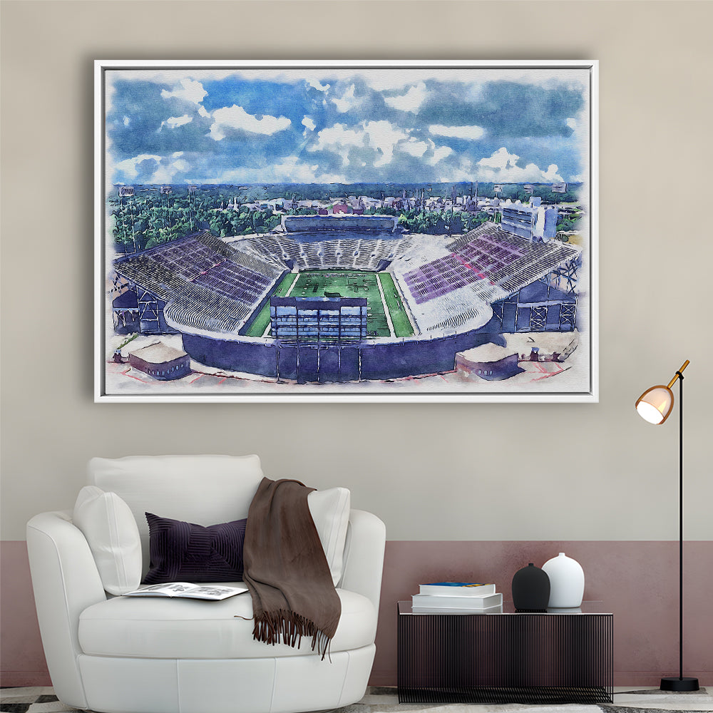 Independence Stadium, Independence Bowl Watercolor, Sport Gift Art, Framed Canvas Print Wall Art