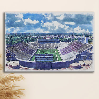 Independence Stadium, Independence Bowl Watercolor, Sport Art, Gifts for him, Canvas Print Wall Art